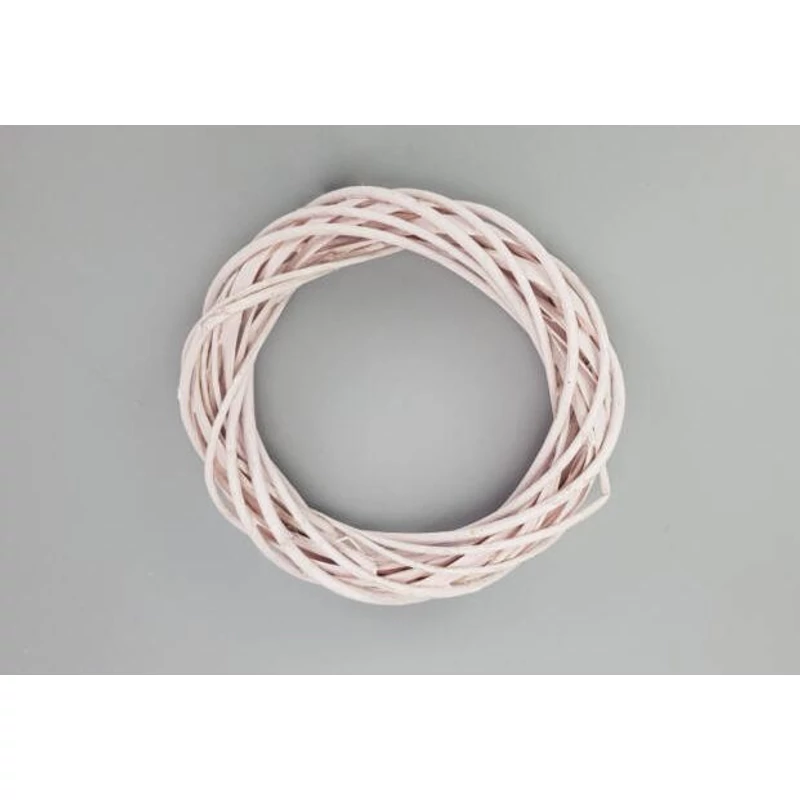 0587 Vessző koszorú pasztell rózsa 25cm 48/#