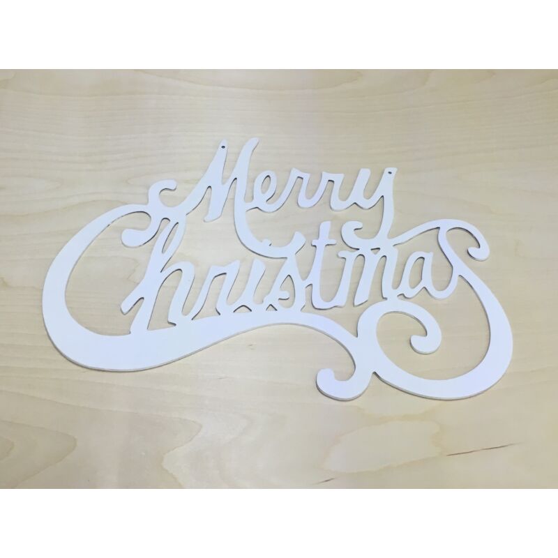 Fa "Merry Christmas" felirat óriás fehér