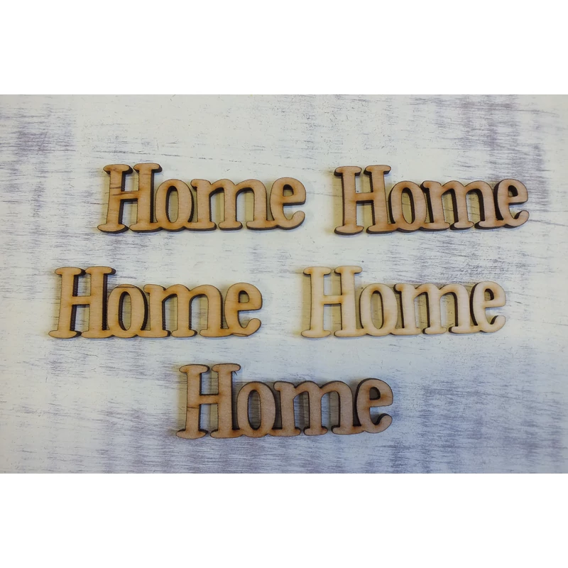 Natúr fa - &quot;Home&quot; felirat 5db/csomag