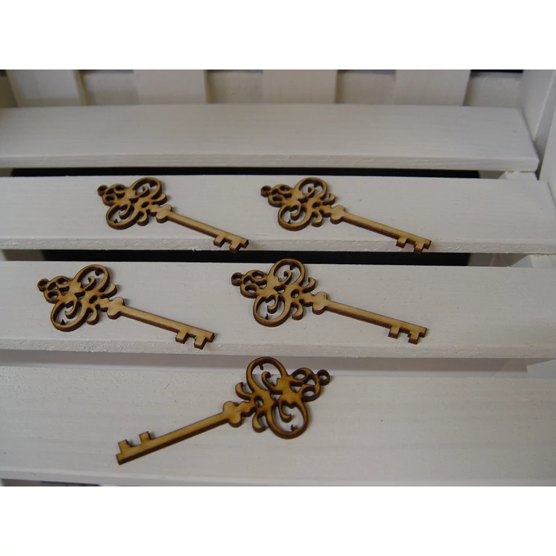 Kulcs vintage 3,5x8cm 5db/csomag