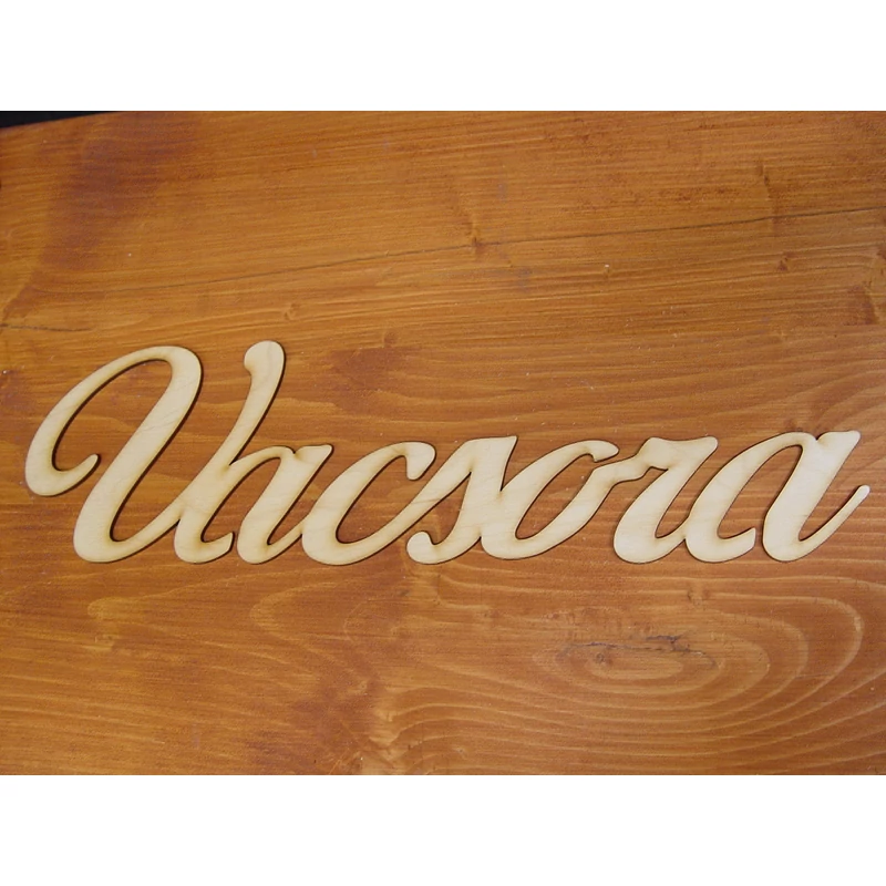 Natúr fa - "Vacsora" felirat írott 37cm