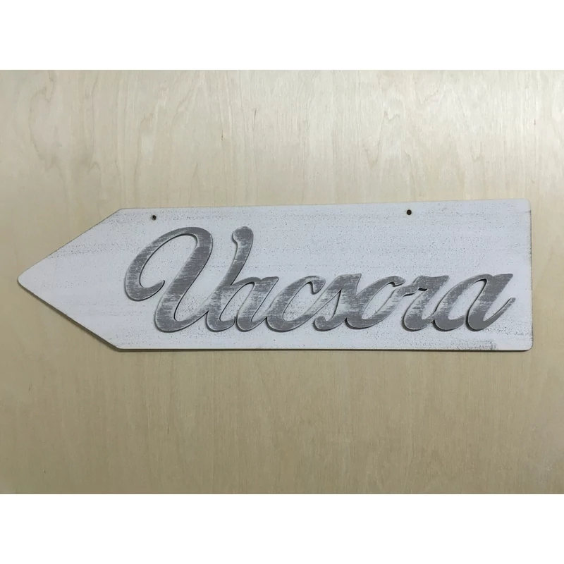 Vacsora nyíl írott fehér
