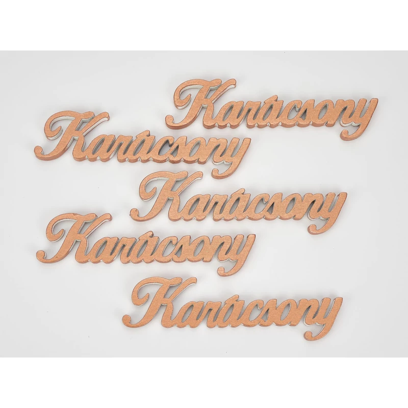Karácsony felirat metál bronz 10cm 5db/cs 200/#