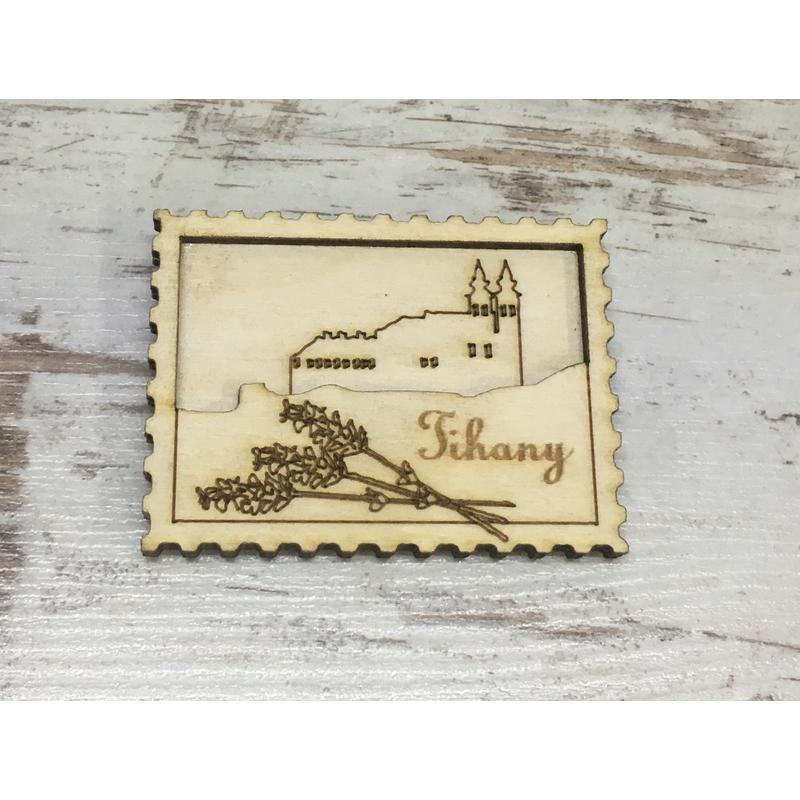 Natúr fa - Hűtőmágnes Tihany 7cm KIFUTÓ