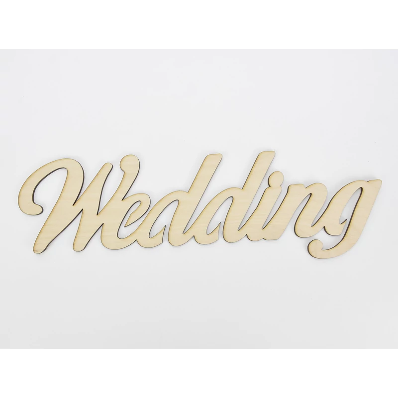 Natúr fa - "Wedding" felirat 35cm
