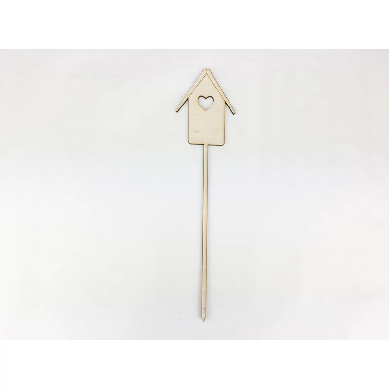 Natúr fa - Beszúrós madár házikó 7x29cm