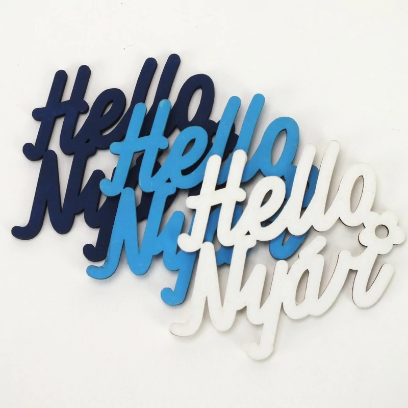 "Hello Nyár" felirat színes 7,5x8,5cm 3db/csomag