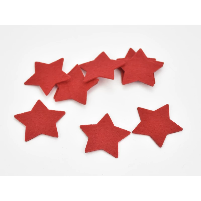 Filc - Csillag piros 4cm 10db/csomag