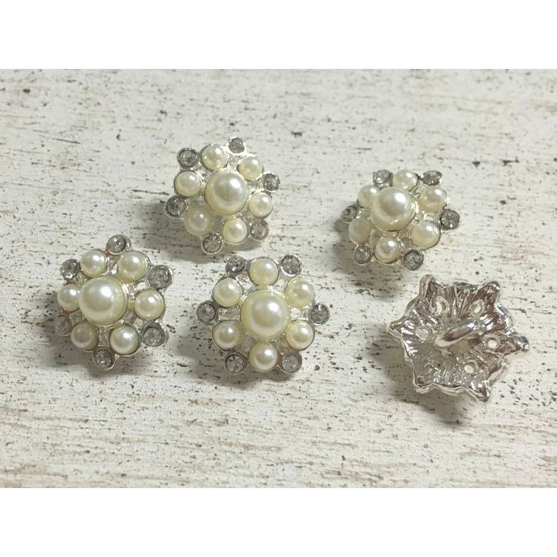 Strasszos gomb 16mm 5db/csomag