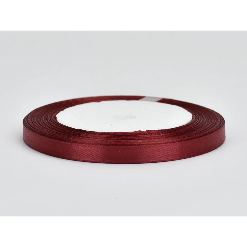 Bordó szatén szalag 6mm x 22méter