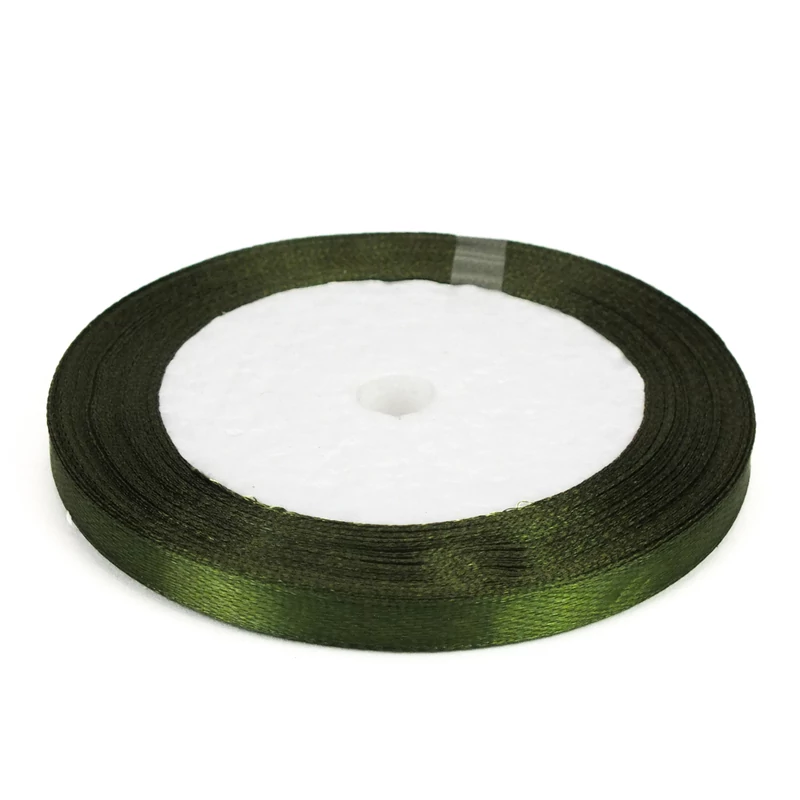 Fenyőzöld szatén szalag 6mm x 22méter 