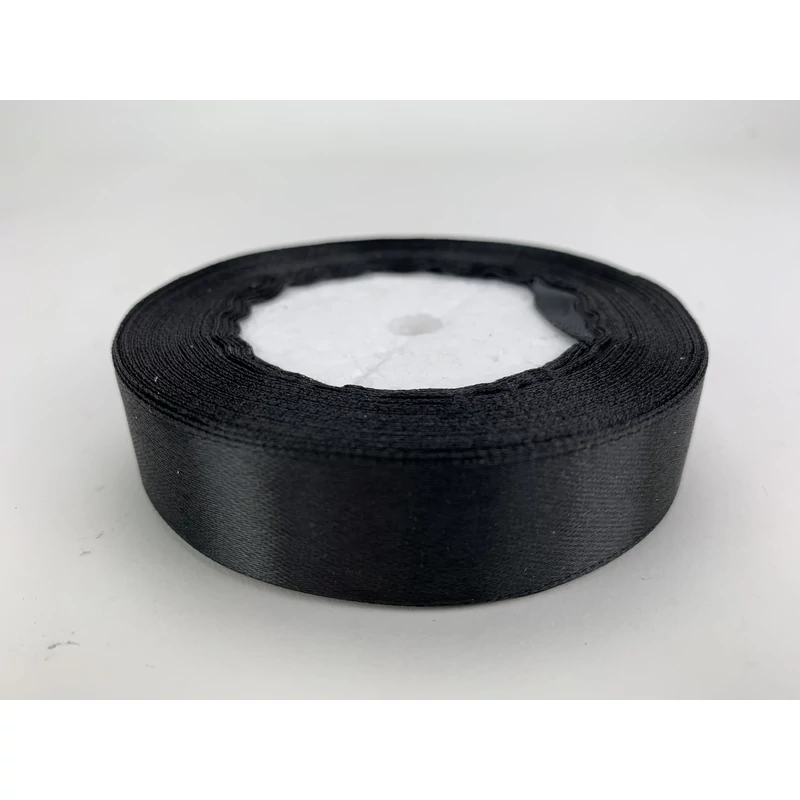 Fekete szatén szalag 2cm x 22méter