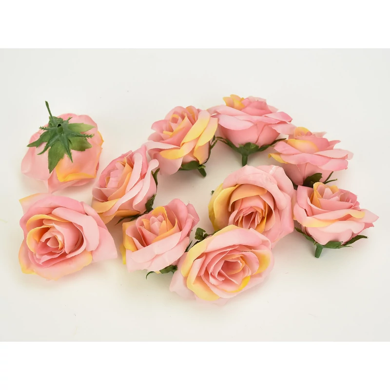 Rózsafej kicsi rózsaszín  4cm 10db/csomag