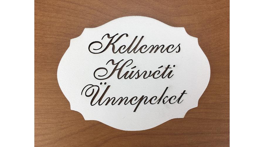 Natur Fa Kellemes Husveti Unnepeket Kiesos Tabla Feher 7 5x10cm Husvet Corollakft