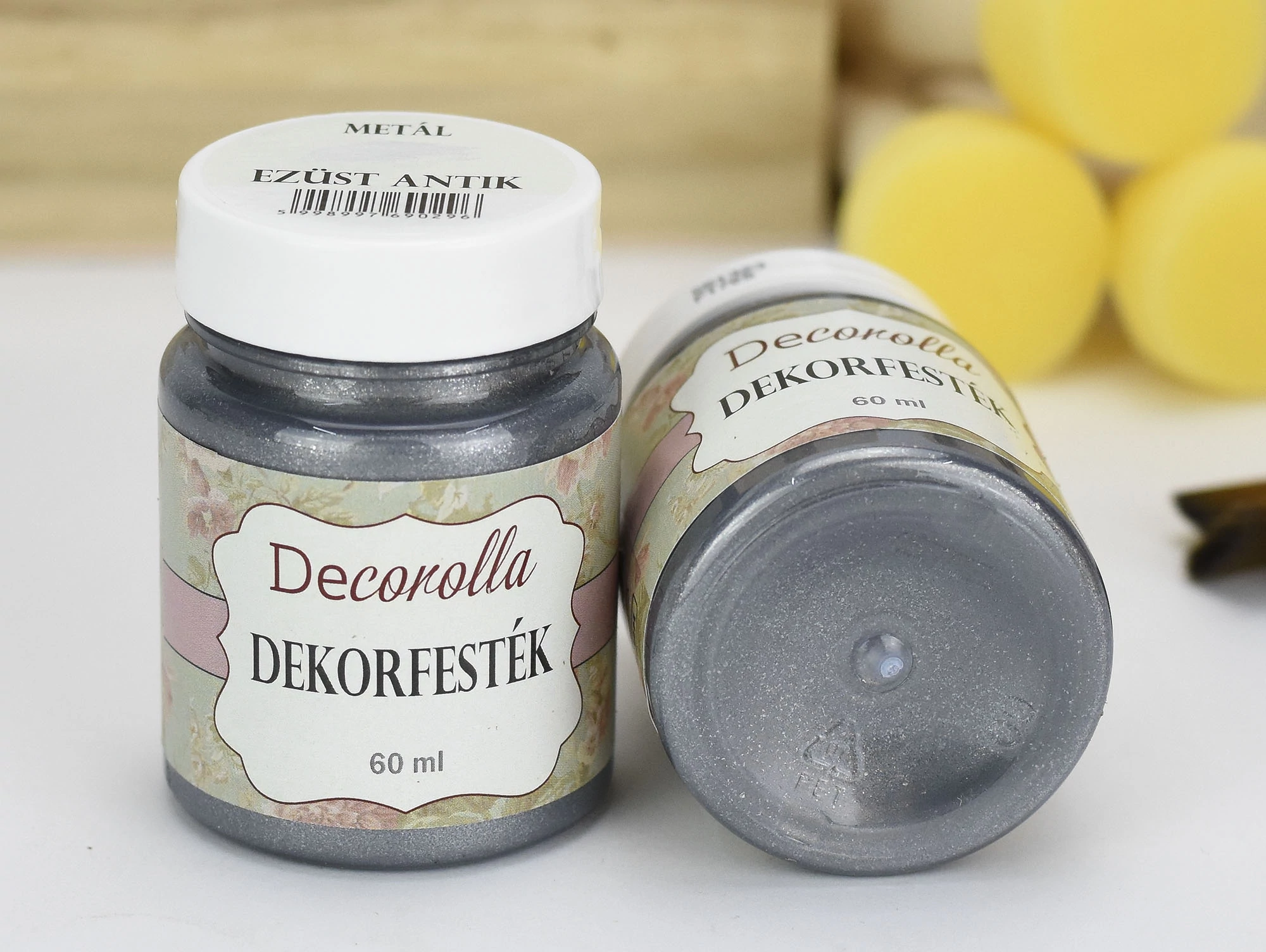 Decorolla metál dekorfesték 60ml antikezüst