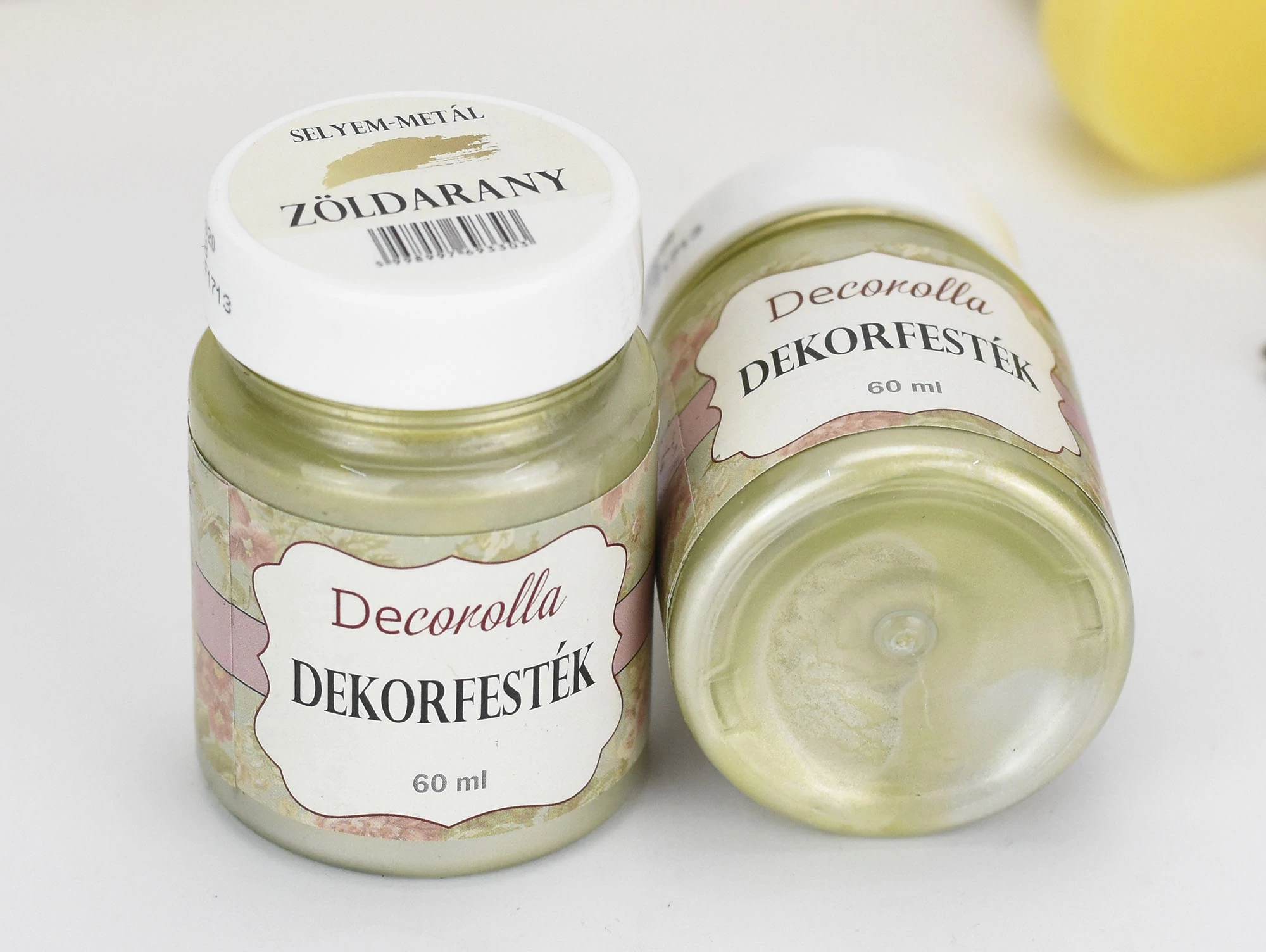 Decorolla selyem-metál dekorfesték 60ml zöldarany