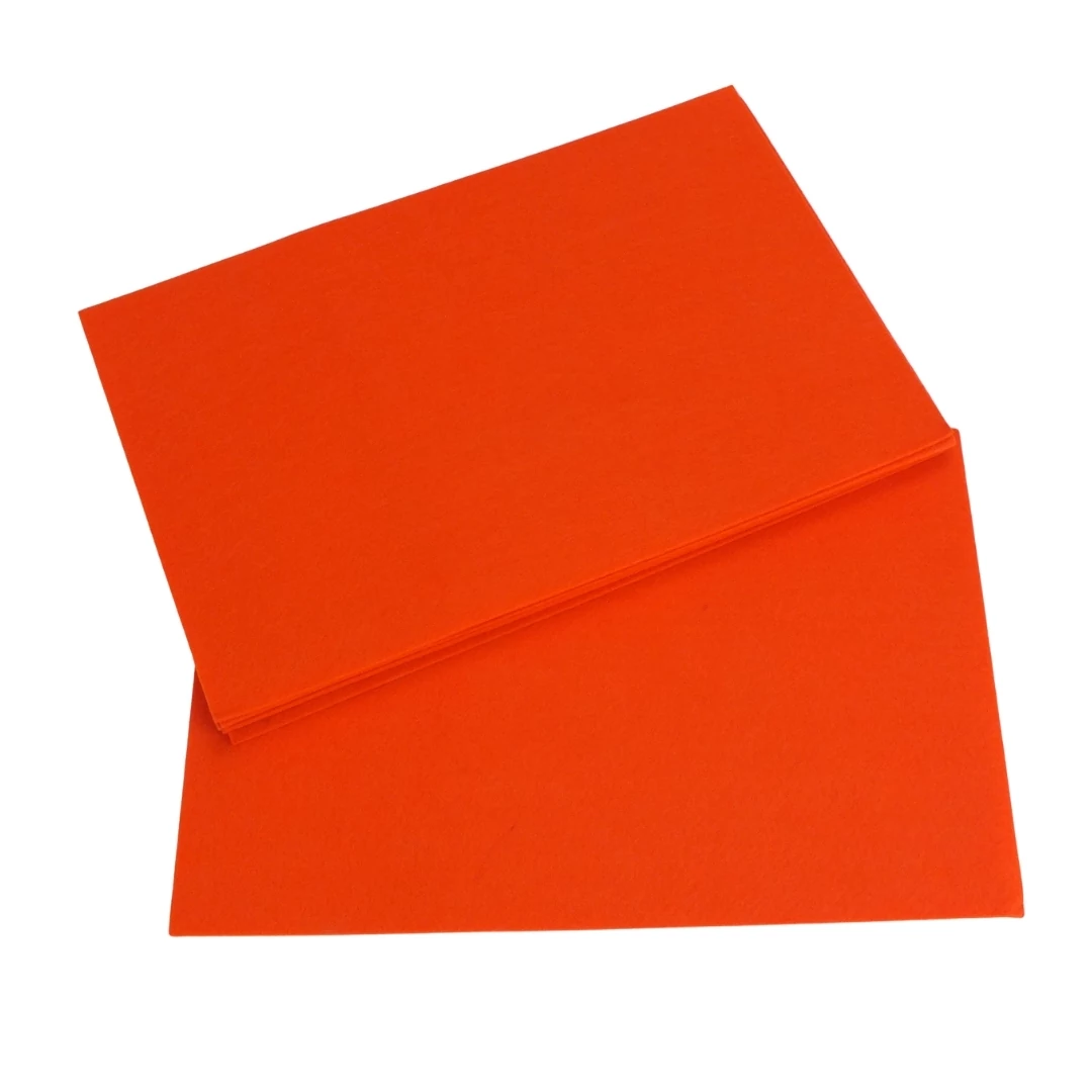 Barkácsfilc, filc lapok 2mm 10db/csomag - Narancs (100/#)
