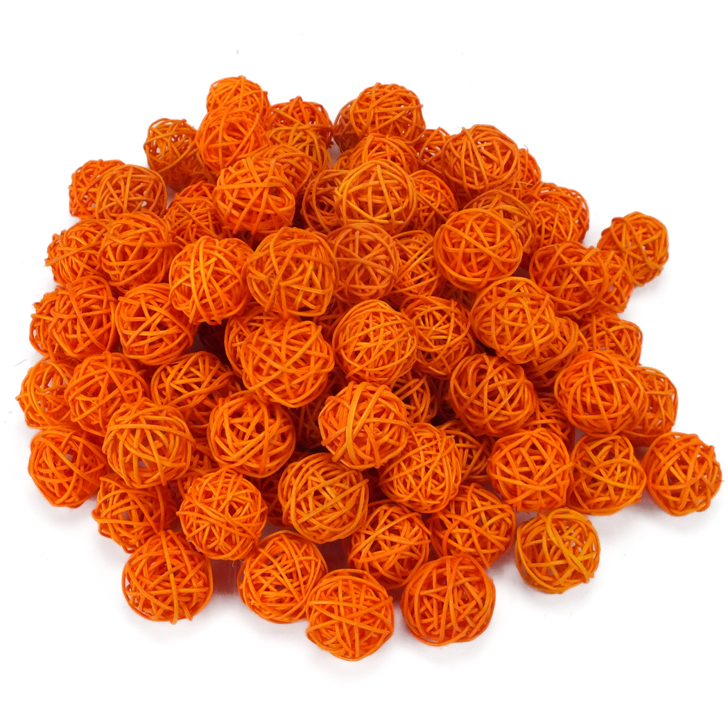 Vessző gömb narancs 3cm 100db/csomag