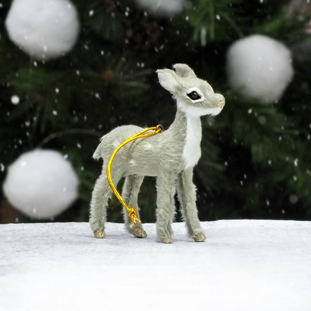 Csillámos patás bambi szürke prémium 9cm (24/#)