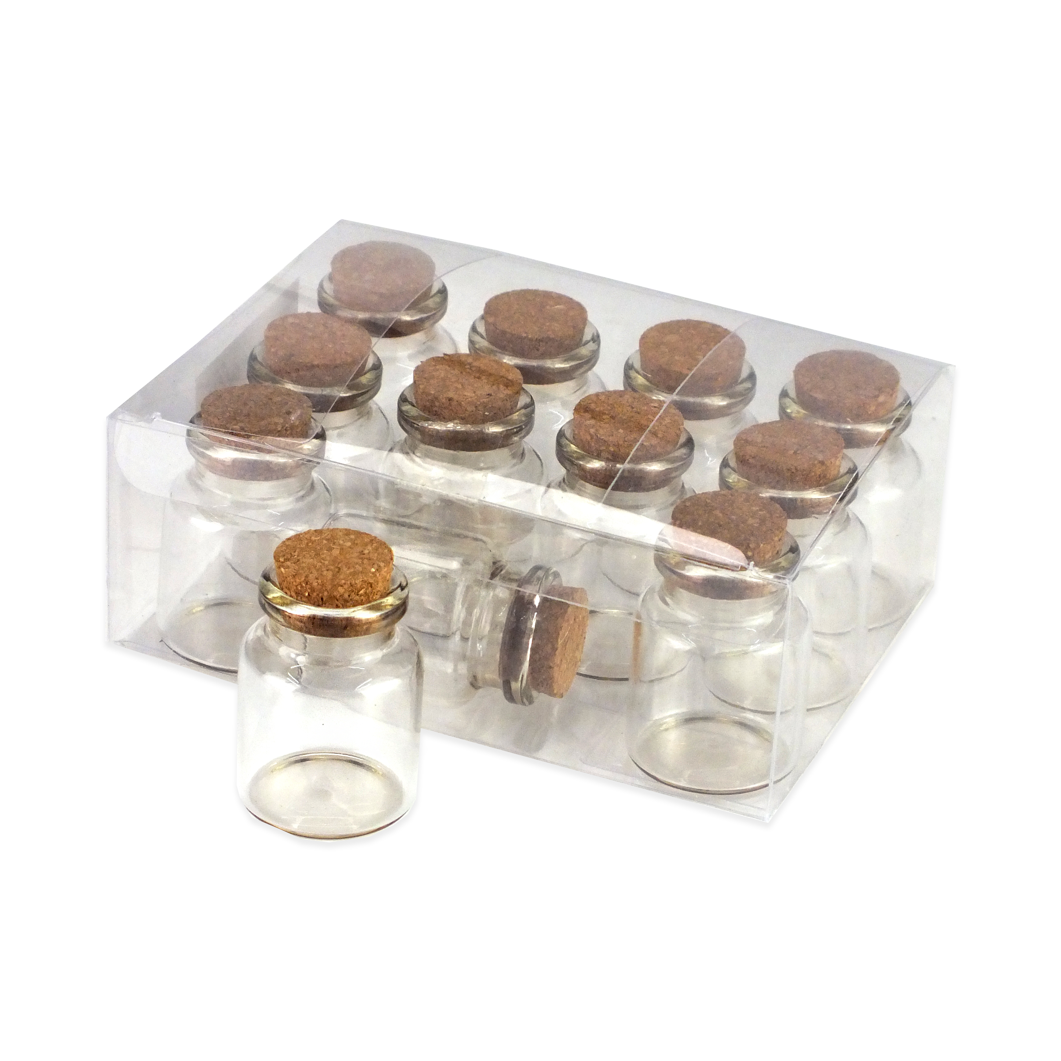Üvegcse parafadugóval 3*4cm 12db/dob 