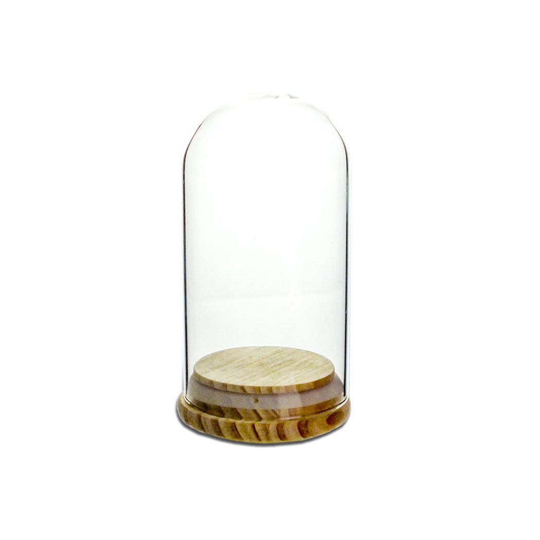 Üvegbúra fa talppal 6,5*12cm 
