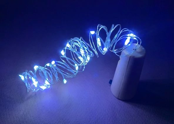 LED fényfüzér dugóval 20LED/2m - hideg fény