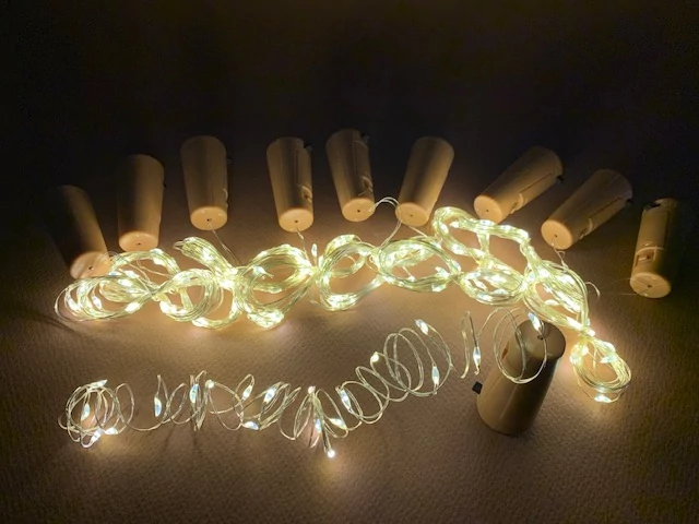 LED fényfüzér dugóval 20LED/2m - meleg fény - 10db/cs OKOS ÁR