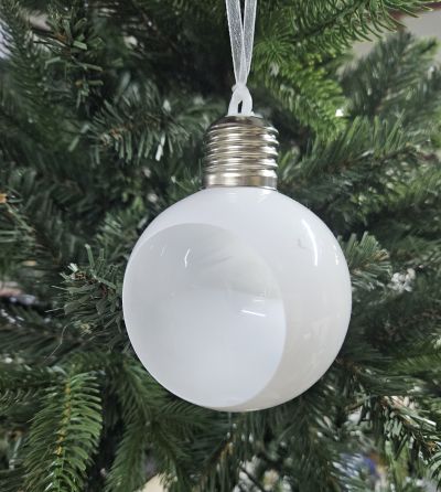 Világítós nyitott díszíthető gömb 9cm 