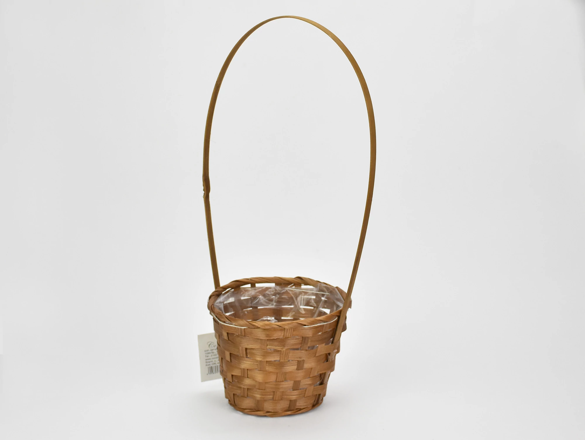 Bambusz füles kaspó barna 14cm  200/#