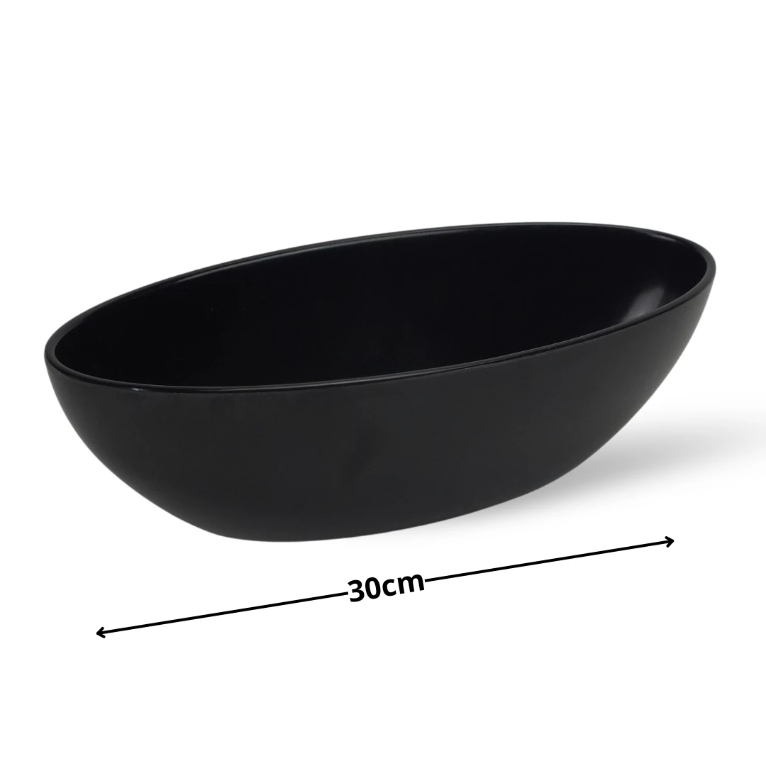 Fekete dekor tál 30x8,5cm 60/#
