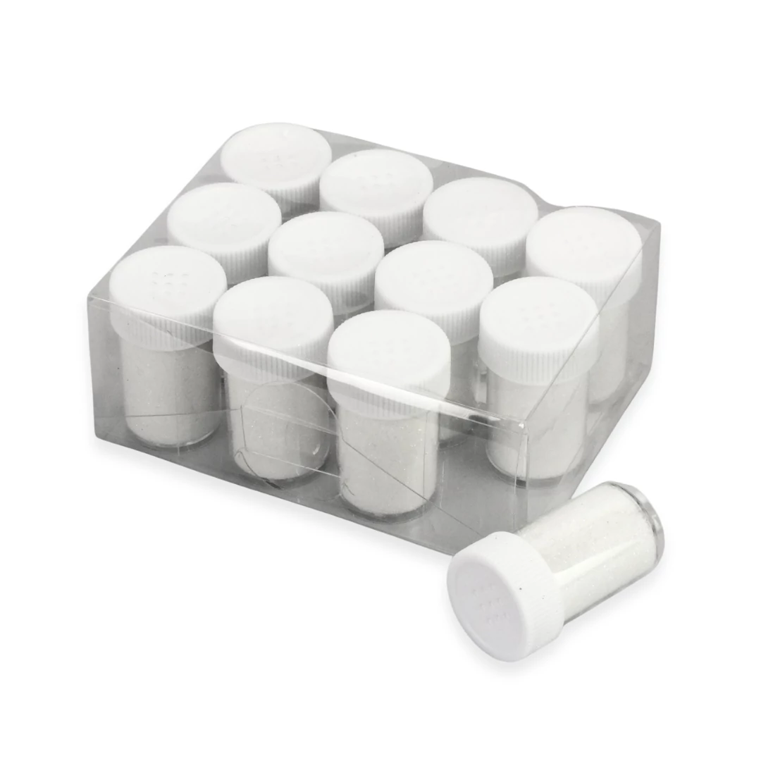 Csillámpor fehér 15g, 12db - OKOS ÁR! 