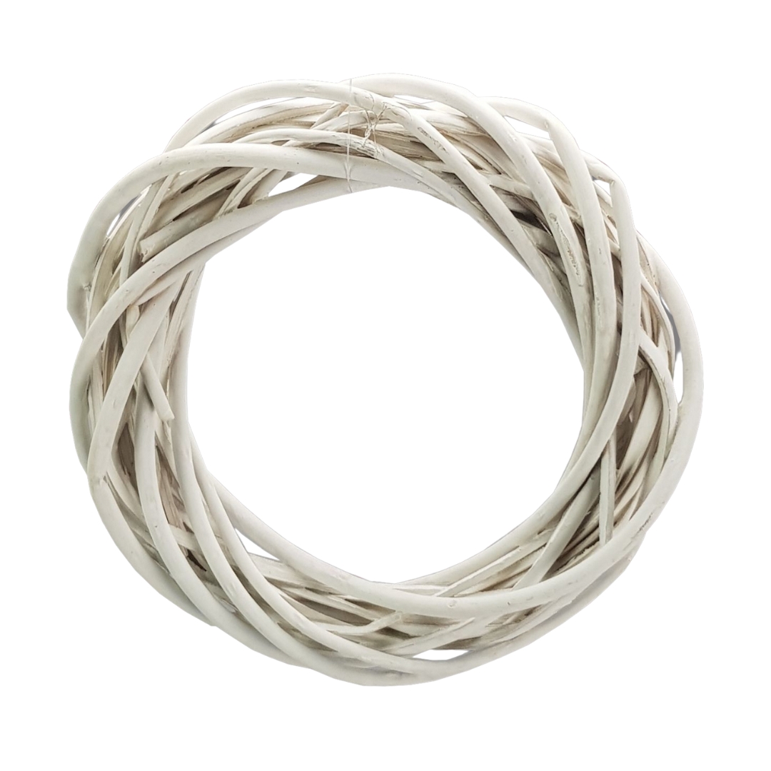 Vessző koszorú fehér 20cm 60/#