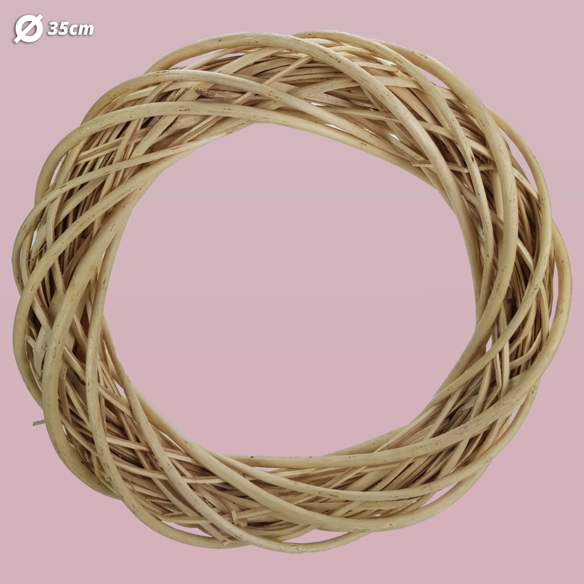Vessző koszorú natúr 35cm