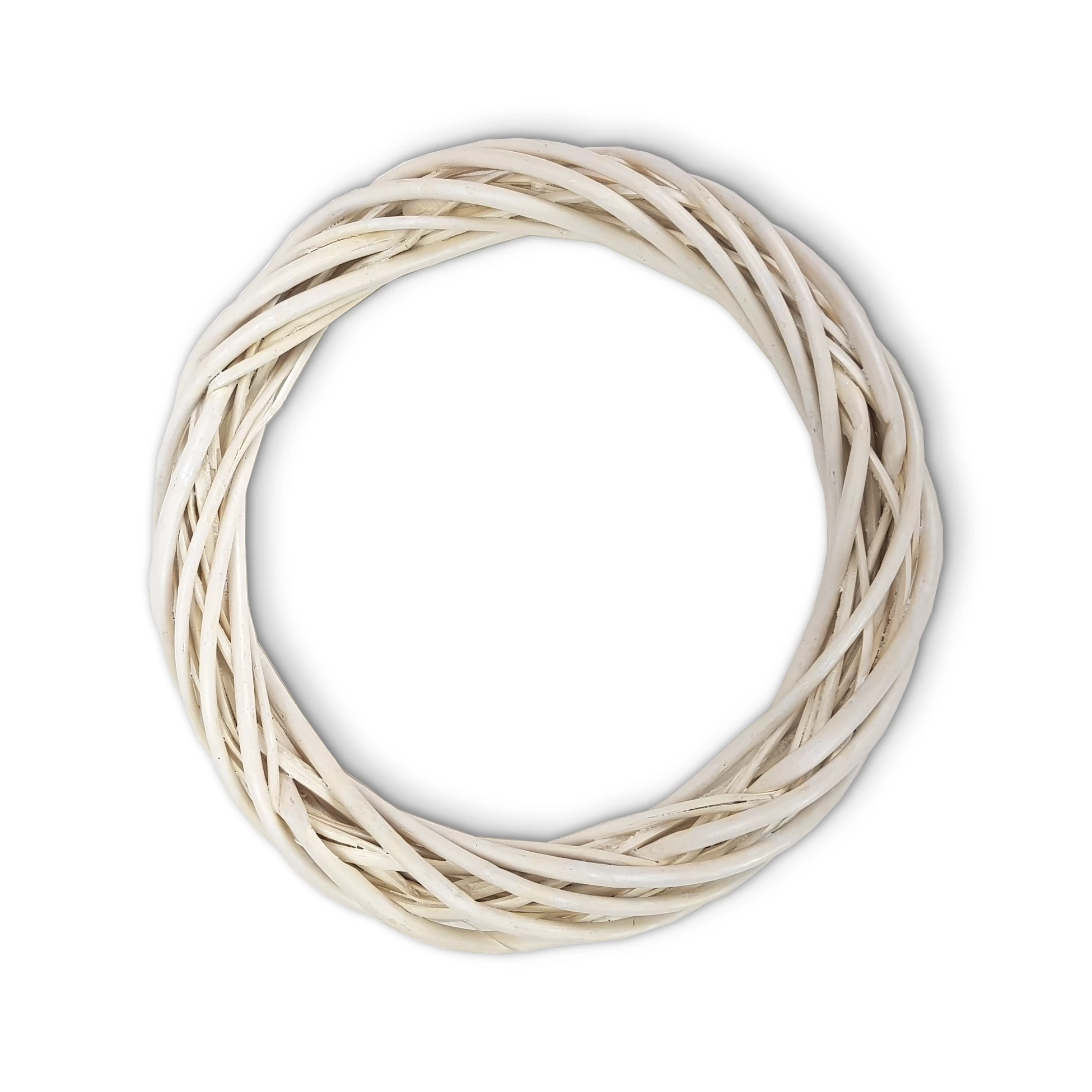 Vessző koszorú 25cm - fehér