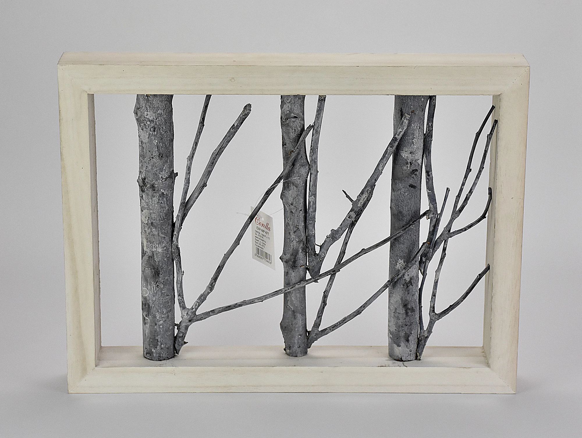 Ágas keret dekoráció fehér 40*30*5cm