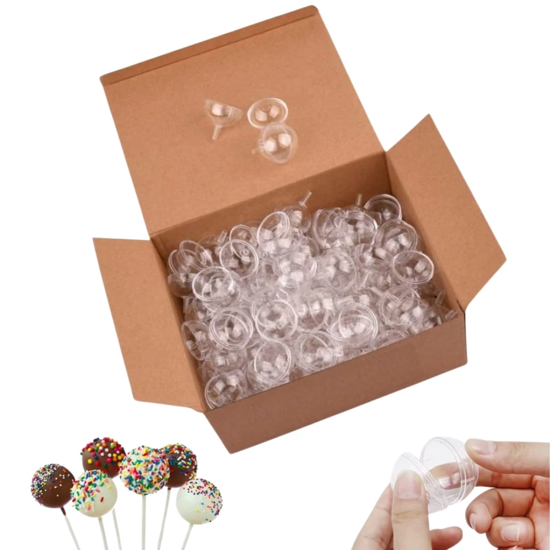 Bonbon tartó gömb pálcázható átlátszó 4cm 100db/doboz