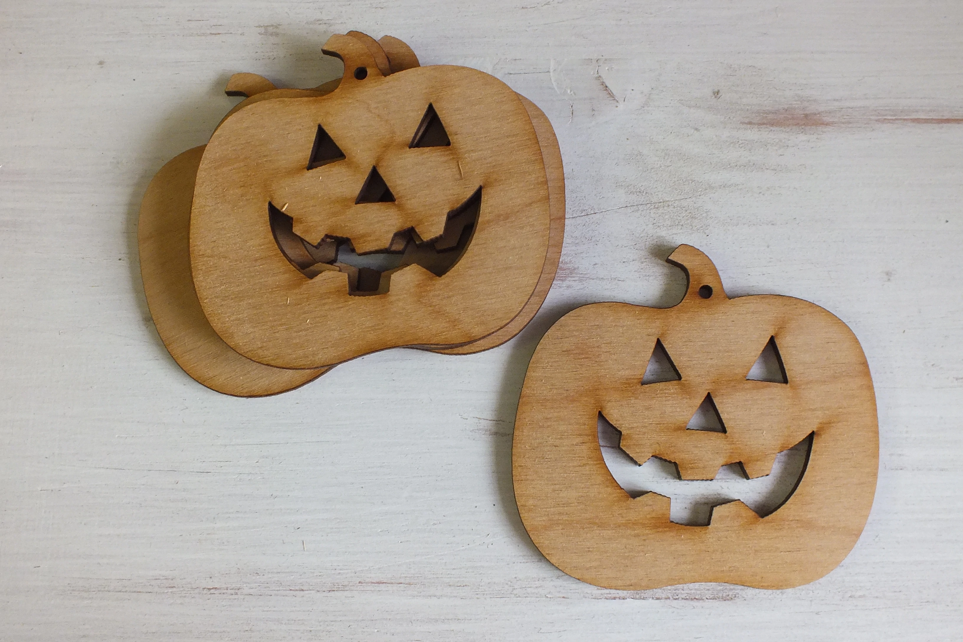 Natúr fa - Halloween tök 9x9cm 5db/csomag