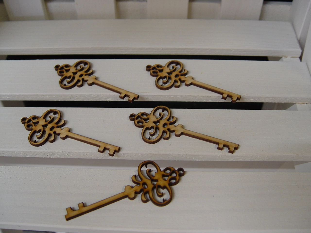 Kulcs vintage 3,5x8cm 5db/csomag