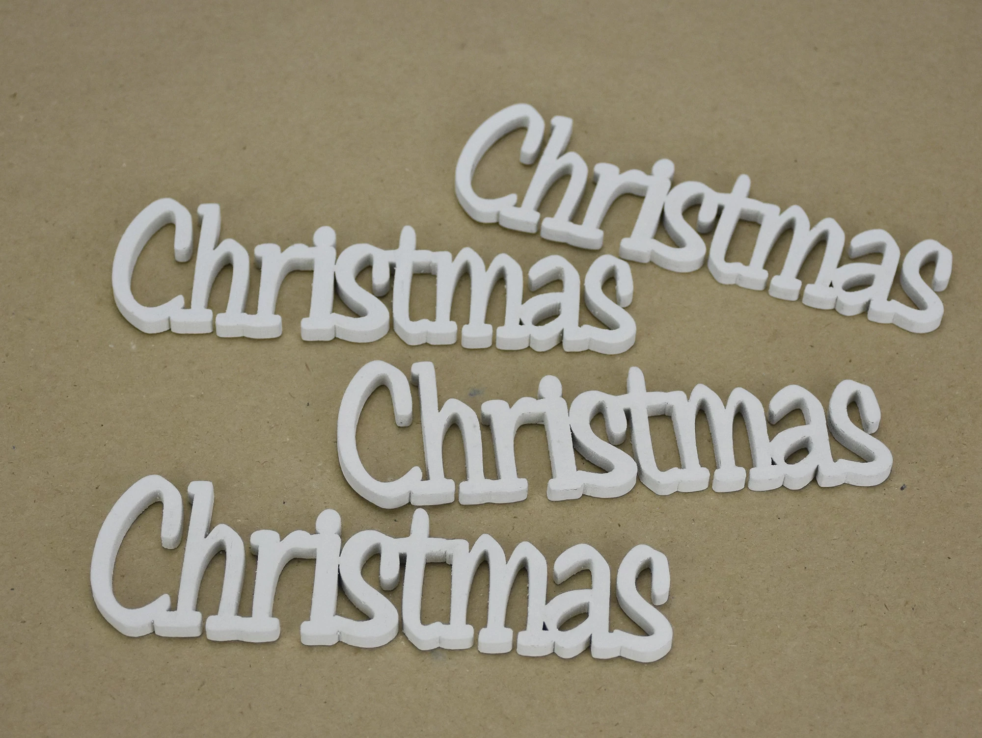 Christmas felirat fehér 15cm 4db/csomag