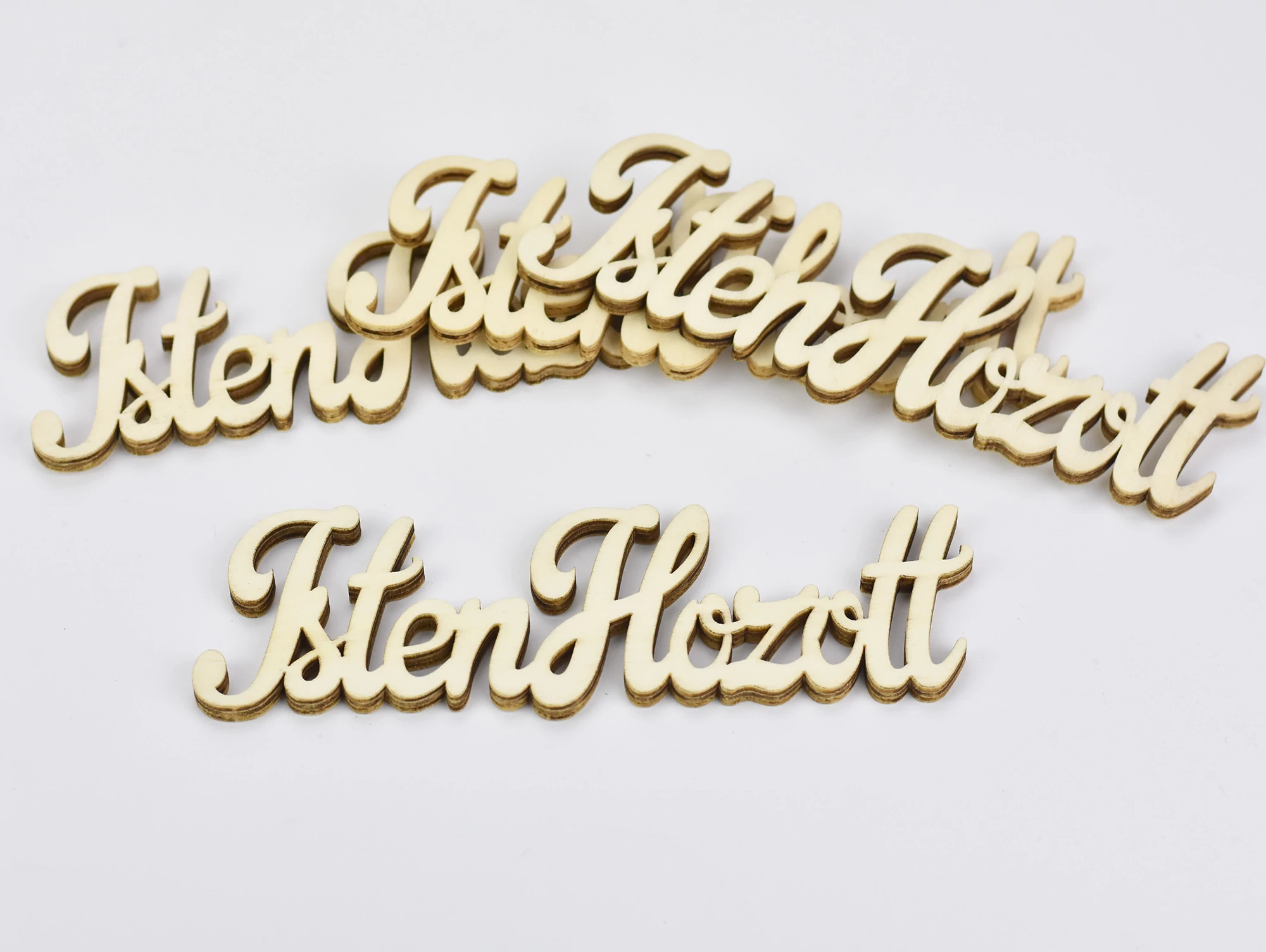 Isten Hozott felirat natúr 15cm 4db/csomag 200/#