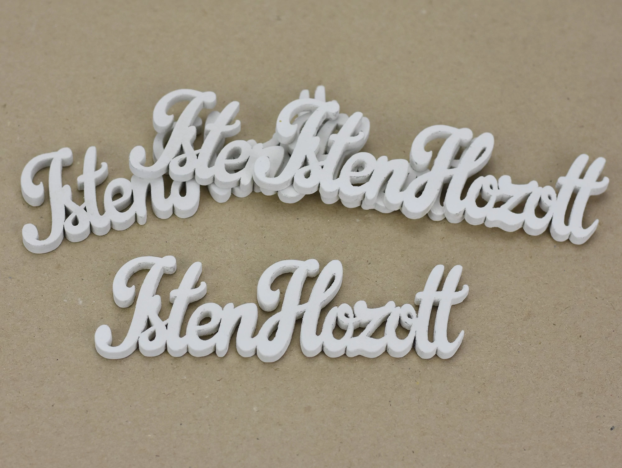 Isten Hozott felirat fehér 15cm 4db/csomag