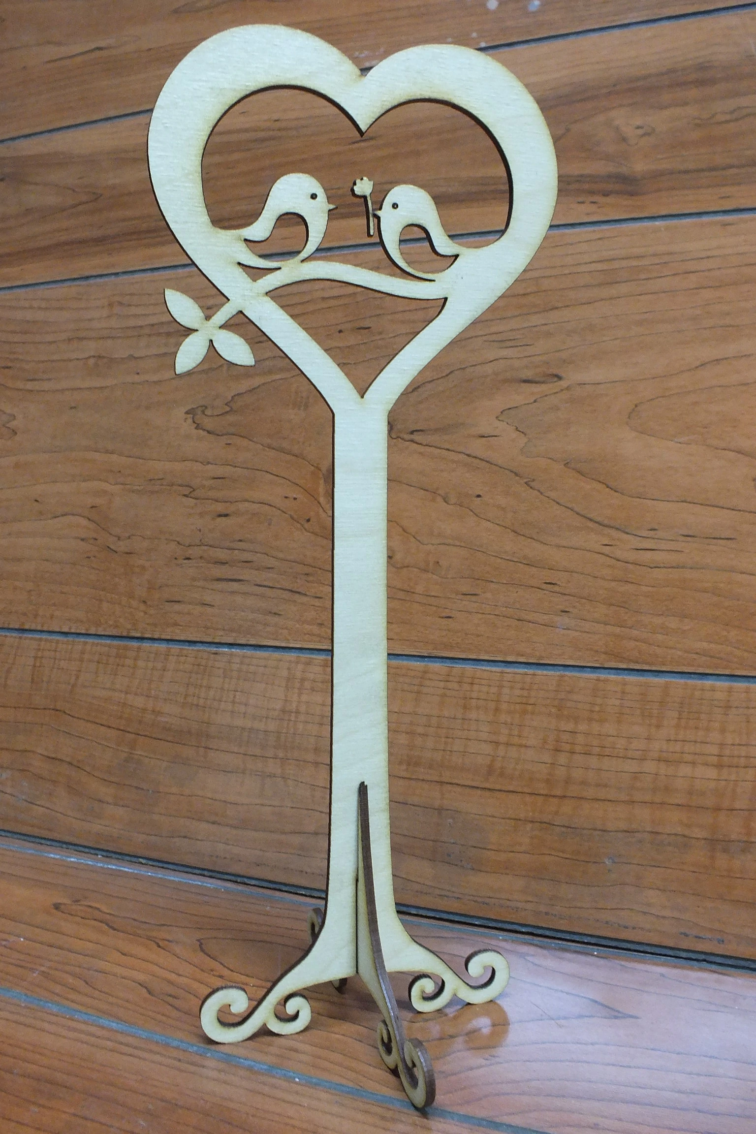 Natúr fa - Madárkás asztali dekoráció 30x11,6cm