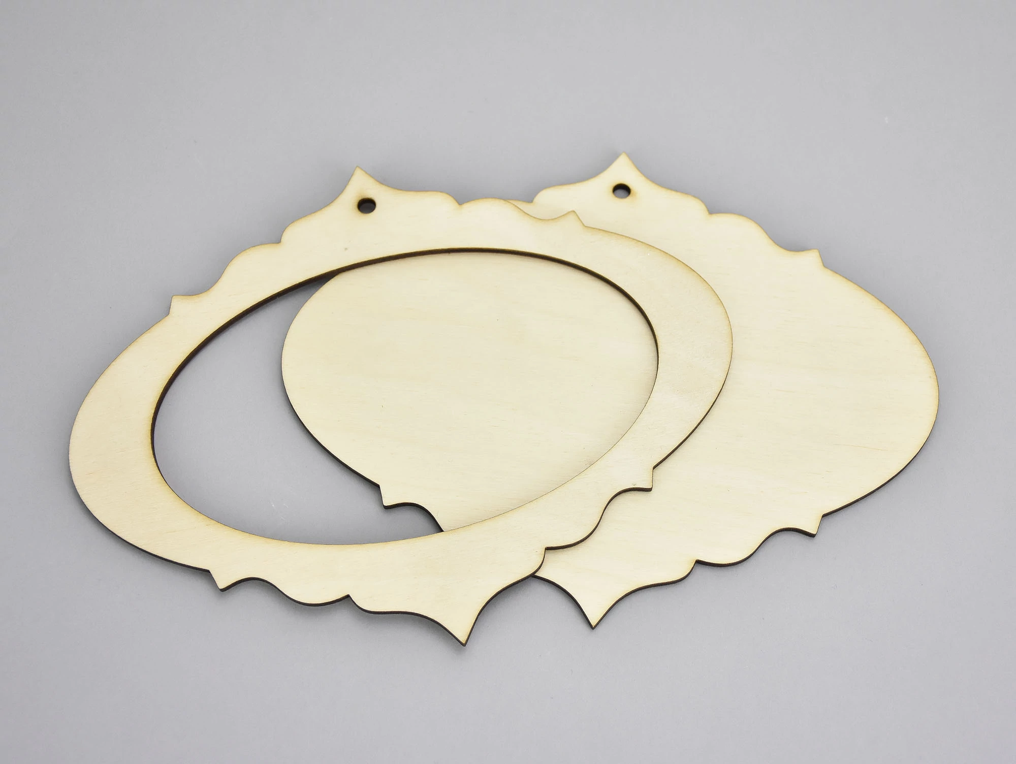 Natúr fa - Csepp forma kerettel 15x18,8cm