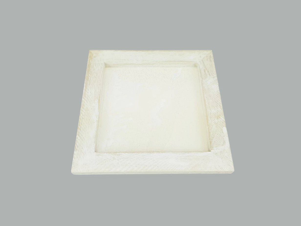 Fa keret négyzet alakú fehér 20x20cm