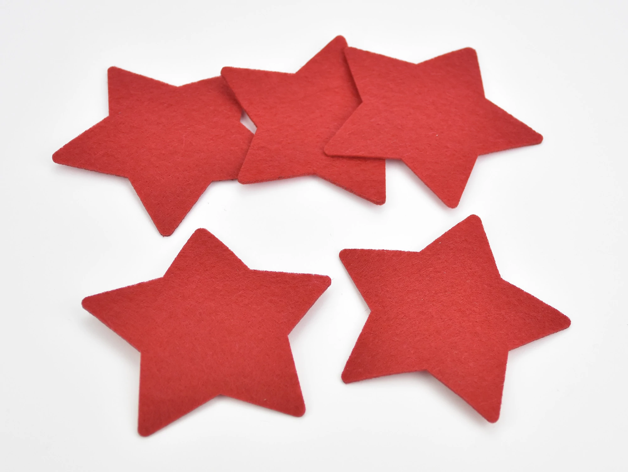 Filc - Csillag piros 10cm 5db/csomag